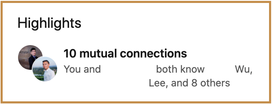 mutual connections on linkedin